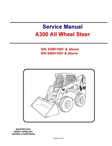 Bobcat a300 all wheel steer - a300,