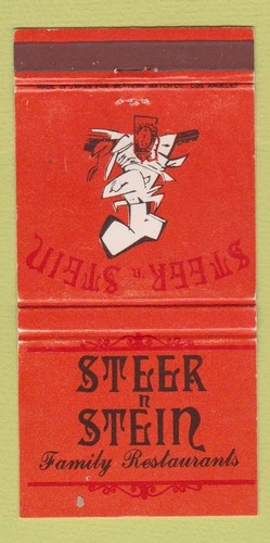 Matchbook cover steer n - cover,