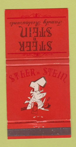 Matchbook cover steer n - -,