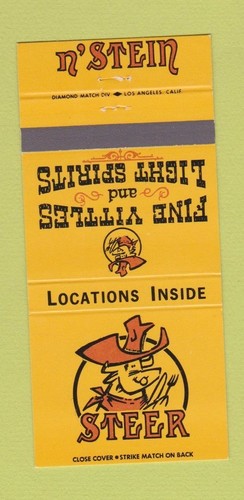 Matchbook cover steer - matchbook,