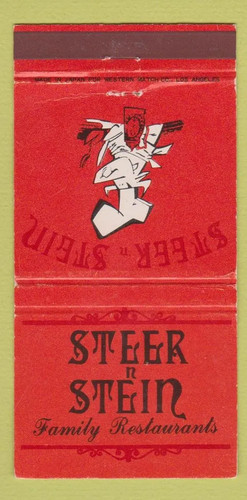 Matchbook cover steer n - cover,
