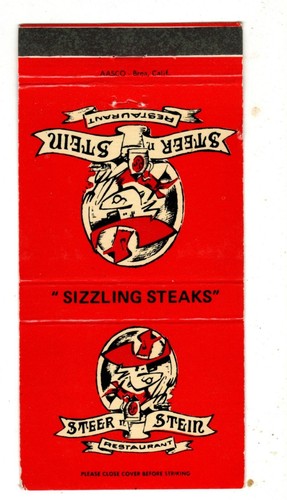 Steer stein matchbook - steer,